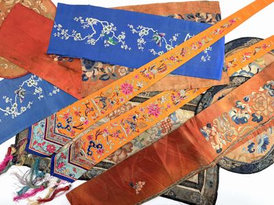 many different types of oriental rugs on the floor