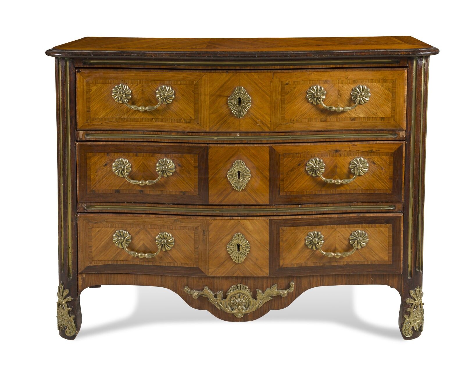 COMMODE EN BOIS DE VIOLETTE ET AMARANTE