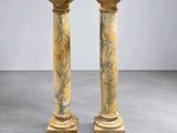 pair of antique marble columns in the manner of person