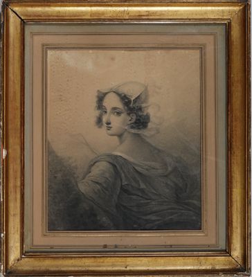 ECOLE FRANCAISE DE LA FIN DU XIXEME SIECLE Jeune-femme coiff…
