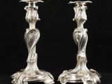 paire de chandeliers anciens en argent