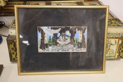 a picture of a picture of a man and a woman in a garden