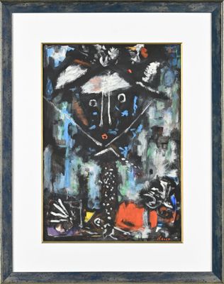 une image représentant un tableau où l'on voit un homme avec une horloge sur le visage