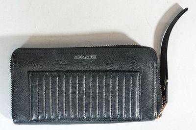 ZADIG & VOLTAIRE Portefeuille en cuir noir