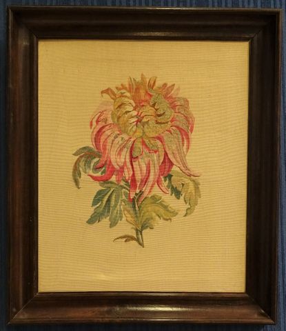 Tapisserie d’Aubusson encadrée « Fleur » 65 x 50