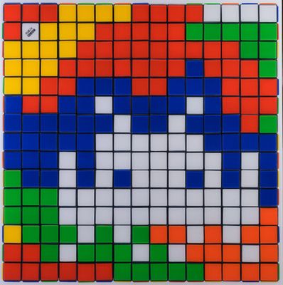INVADER (1969-) "Camouflage" imprimé giclée en relief sur pa…