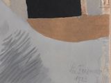 an image of a painting with a black square on the top of it