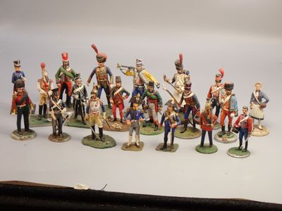 Figurines d'artistes - Empire - 54 mm, réunion de 20 soldats…