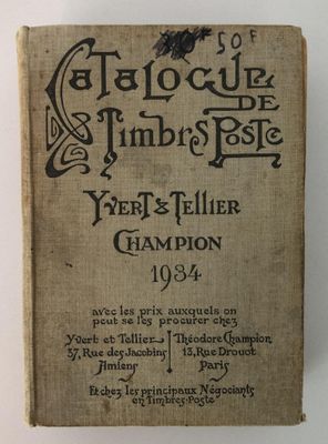 YVERT ET TELLIER. Catalogue de timbres poste.
