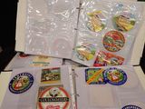 a lot of stickers on the inside of a box