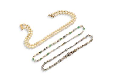 Ensemble de perles 3 colliers Collier double rang de perles …