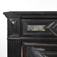 Buffet rectangulaire en bois mouluré et marqueté de bois noi… (photo 4)