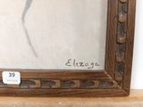 a picture of a painting of a bird in a frame