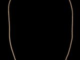un collier à chaîne en or avec un fermoir carré sur fond noir