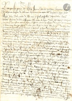 un vieux manuscrit comportant des inscriptions à l'encre noire