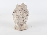 an image of a white ceramic sculpture of a man ' s head