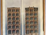 an old picture of a picture of a building and a picture of a building