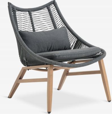 Lot DE 6 Fauteuils DE Jardins Gris.