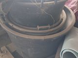 a pile of pots and pans sitting on top of a pallet
