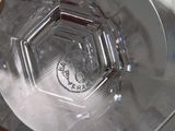a clear plastic container with a clear liquid inside of it
