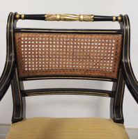 Suite comprenant cinq fauteuils et quatre chaises en bois la… (photo 3)