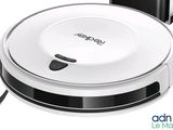 an image of a robotic vacuum cleaner and a charger