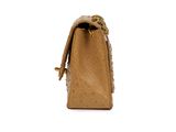 a close up of a purse on a white background