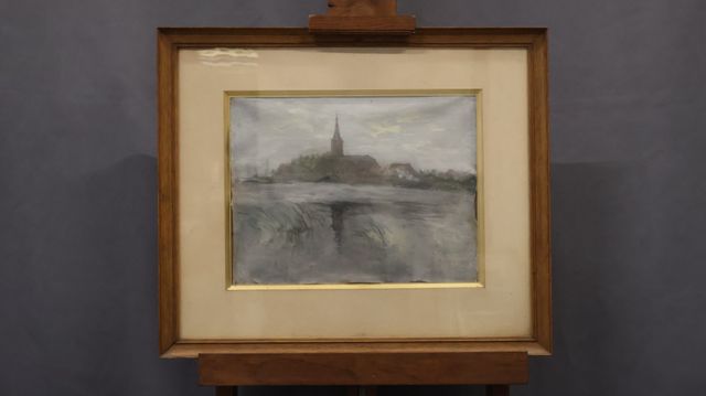 Siebe Johannes TEN CATE (1858-1908) « vue de l’église ». Pastel s...