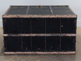 an old wooden chest with two drawers on it