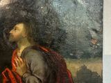 an image of a painting of a man in a red cloak