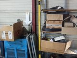 many boxes and boxes of assorted items in a garage
