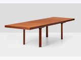 an image of a wooden table with two legs on a white background