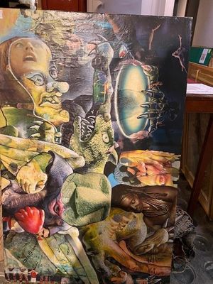une image d'un tableau posé sur une table