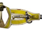 a close up of a metal pipe clamp on a white background