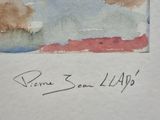 an image of a watercolor painting of a boat on a body of water