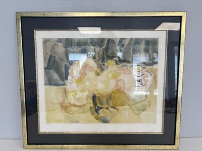 S GILI - Nature morte abstraite Lithographie signée S Gili e…