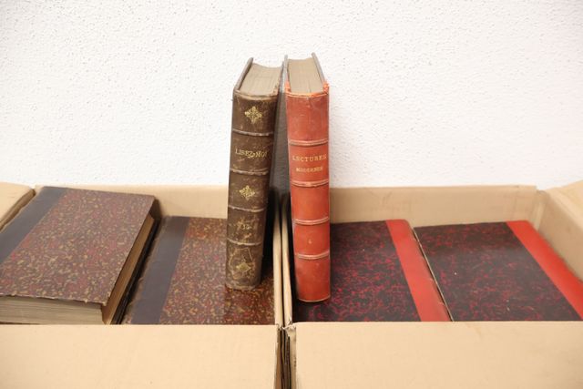 2 cartons : Lisez-moi 22 volumes, ½ reliure. Lectures modernes 5 ...