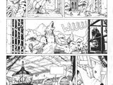 une page d'une bande dessinée comportant une illustration en noir et blanc