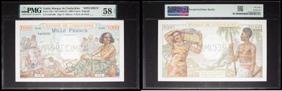 three different types of currency are on display in a black frame
