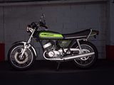 a motorcycle that is parked in a parking garage