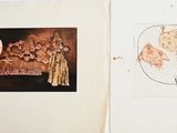 un livre sur lequel figure le dessin d'une femme et d'une pleine lune