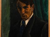 a painting of a man in a suit and tie