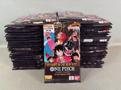 a stack of one piece cards sitting on a table