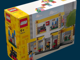 une boîte dans laquelle se trouve un magasin Lego