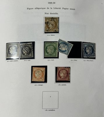 several different types of stamps are displayed on a sheet of paper