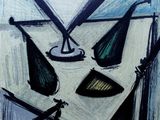 une image représentant un dessin d'une table sur laquelle se trouve une horloge