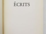 an open book with the title ecrits written on it