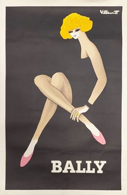 une image représentant une affiche sur laquelle figure une femme assise sur une chaise