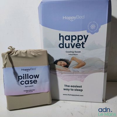 happy bed pillow case with pillow and pillow bag