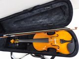 a violin in a case with a bow in it